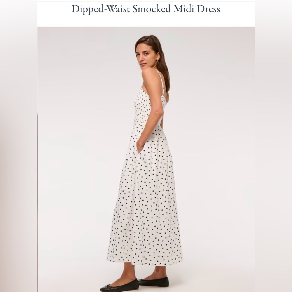 Abercrombie Cotton Polka Dot Basque Waist Dress
